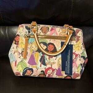 Dooney & Bourke Disney Moana Kakamora Leather Bucket Drawstring Bag Purse NWT